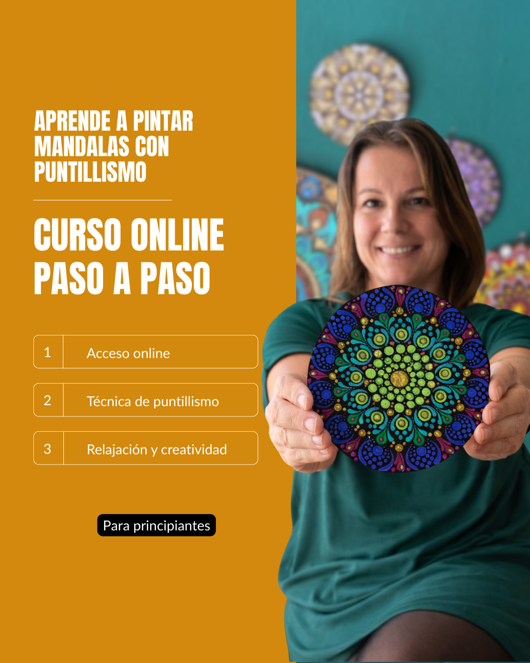 Curso Online · Mandalas en Puntillismo – Pinta tu primer mandala paso a paso