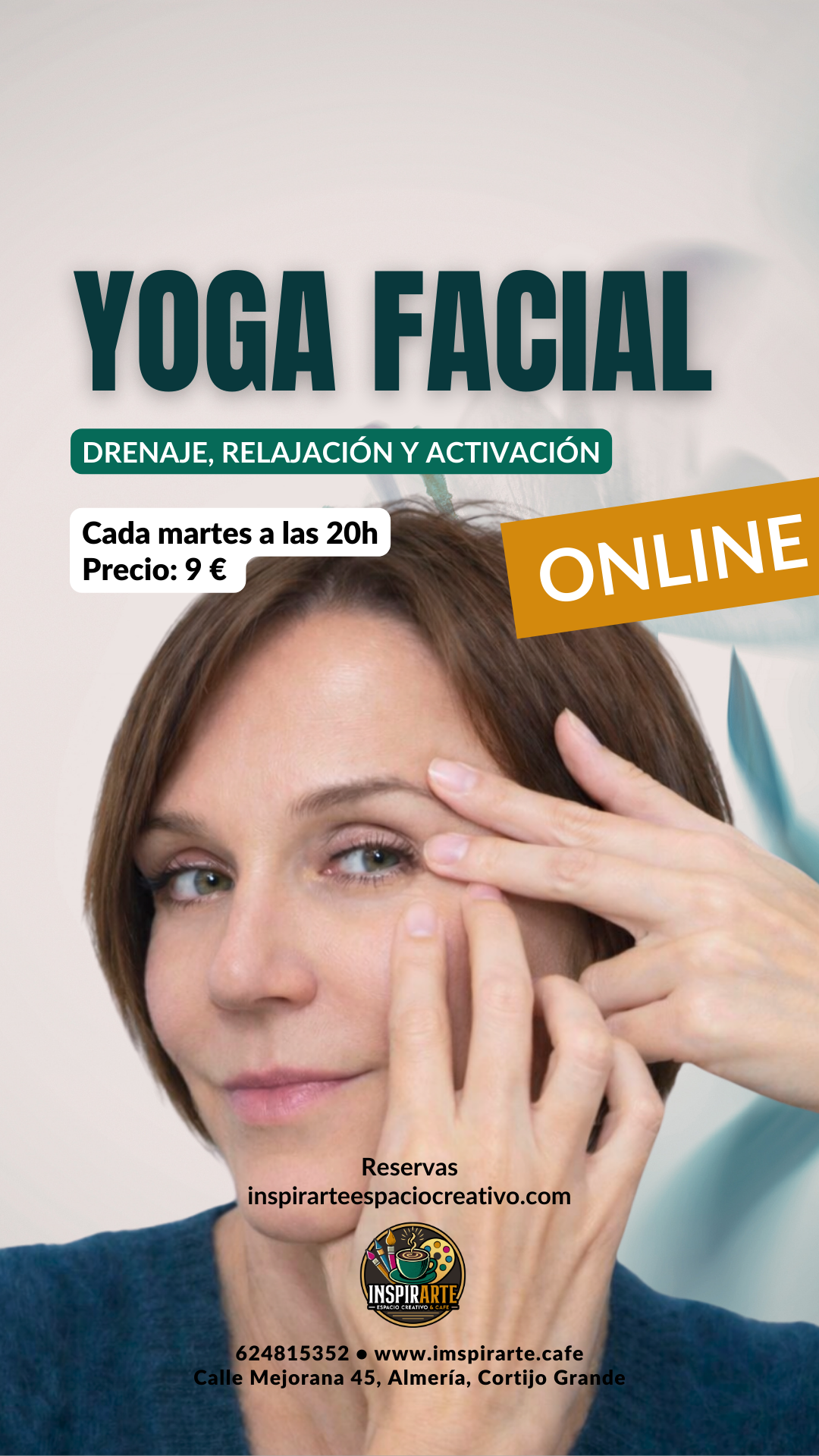 Yoga facial online - MARTES a las  20.00, hora Madrid