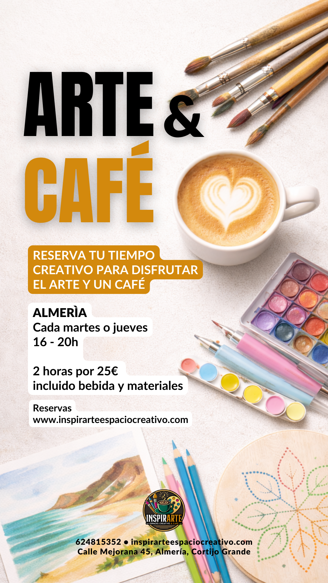 Experiencia de arte y café PRECIO ESPECIAL en MARZO